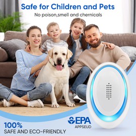 Ultrasonic Pest Repeller 6 Packs,Electronic Pest Repellent Pest Control Indoor for Living Room, Office, Warehouse, Garage, Hotel