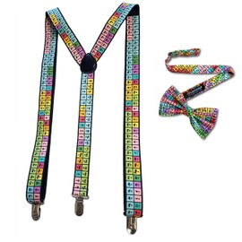 CP Lab Safety Geek Chic Costume Gift Set - Periodic Table Suspenders and Bow Tie Kit