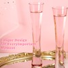 Pink Crystal Champagne Flutes Set of 2 – 5oz Handcrafted