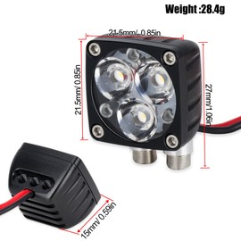 Super Bright LED Lights Headlight Spotlight for 1/10 1/8 RC Crawler