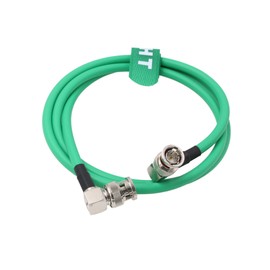 HangTon 12G 3G HD SDI Raw 4K Video Cable Right Angle BNC Canare Coaxial Shielded for Sony FS7 FX9 FX6 Alexa DSMC2 Camera Blackmagic SmallHD Atomos Monitor (1m, Green)