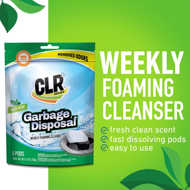 CLR Brands Garbage Disposal Cleaner and Deodorizer Pods, 20 Count,