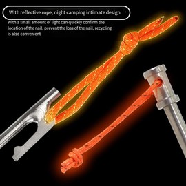 Snblzhef Camping Tent Nail Titanium Alloy Tent Pegs Outdoor Camping Windproof Fixed Nail for Canopy Awning Ground Nail Accessories 20cm