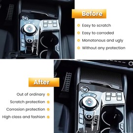 Car Center Console Gear Shift Panel Cover Compatible with K i a Sportage 2022 2023 2024 Interior Accessories, Gear Shift Panel Cover(U.S. Hybrid Version)