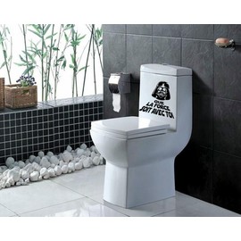 Que la Force Toilet Sticker for Toilet (19 x 20 cm, Set of 2)