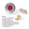 Unbranded FUEL PRESSURE LIQUID FILLED GAUGE KIT RED AND BANJO