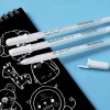 12 Plumas Bolígrafos Lapiceros De Tinta Blanca Gel 3 Colors
