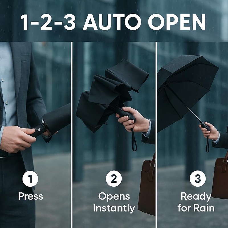 Mr. Pen- Windproof Travel Umbrella, Compact, Water Resistant, Light weight,