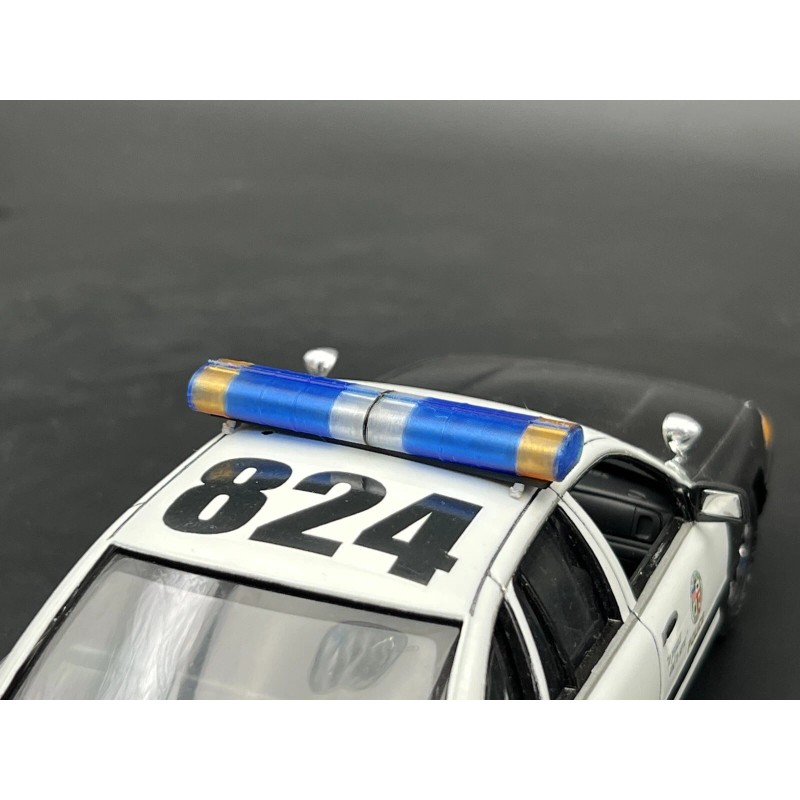 LED Ready Lightbar 1/24 1/25 LED Ready AeroDynic Lightbar Blue