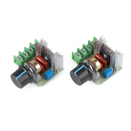 SWAWIS Motor Speed Controller AC 50-220V Motor Speed Controller 25A 2000W Speed Controller with Speed Control Knob Motor Voltage Regulator PWM Pack of 2