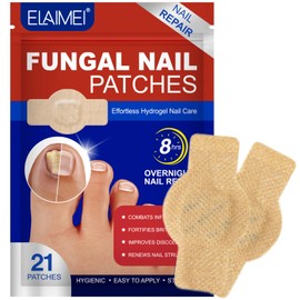 Fungal Nail Patches – 21 Pcs Multi-Purpose Toenail Repair Pads, Nail Care Support for Improving the Appearance of Damaged or Discoloured Nails