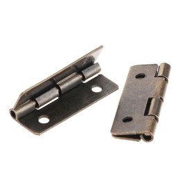 12 Pcs Mini Hinges Retro Butt Hinges Antique Hinges Bronze with Screws for Wooden Jewelry Box Case