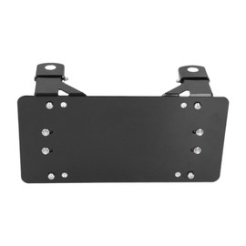 Milageto License Plate Bracket Metal Accessories with 8 3/4" Mounting Hole Flip up for Roller Fairlead 30.5x15cm Easily Install