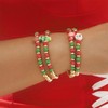 BKEPDY Set of 6 Christmas Bracelets Polymer Clay Friendship Bracelets
