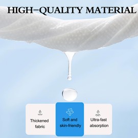 lyehip 10 Pcs Cotton Tummy Liners for Sweat Rash Under Belly, 69x11cm Plus Size Absorbent Pads for Men & Women, Soft Under Belly Sweat Liners to Prevent Skin Irritation