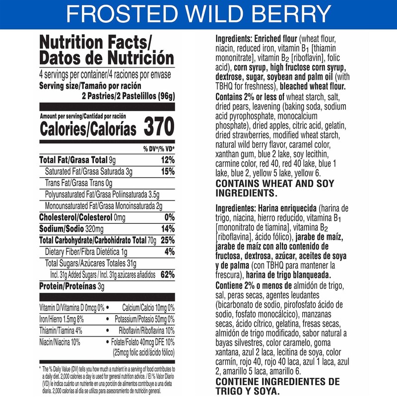 Pop-Tarts Toaster Pastries, Breakfast Foods, Frosted Wild Berry 13.5oz (12