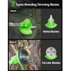 Cordless Weed Wacker, 3-in-1 stringless Weed Wacker, Foldable 2.0Ah Battery