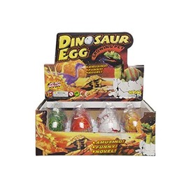 Schnooridoo 4 x Coloured Magic Dinosaur Eggs Growing and Hatching Dino Egg Party Bag Children's Birthday Party Gift