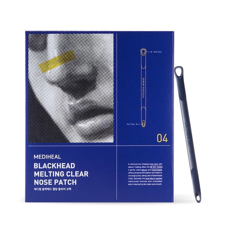 Mediheal Blackhead Melting Clear Nose Patch (4 pack), 3 Step