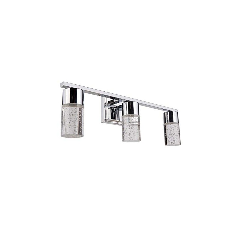 allen + roth Dunwynn 3-Light Chrome Modern/Contemporary Vanity Light