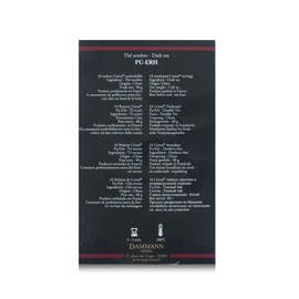 Sombre Pu-Erh Dark Tea, Box of 24 Enveloped Cristal® Teabags, Dammann Frères