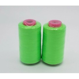NICE FABRICS 2-PACK NEON GREEN 6000 YDS Each Spool Serger Sewing Machine S/2 T27 Threads