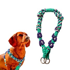 Handmade Braided Macrame Dog Harness XS Size, Adjustable & Comfortable for Small & Medium Dogs, Lightweight & Durable Design, Eco-Friendly Cotton, Stylish & Secure Fit for Walking & Training.