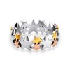 TJC Star Stacker Band Ring for Women in Yellow and