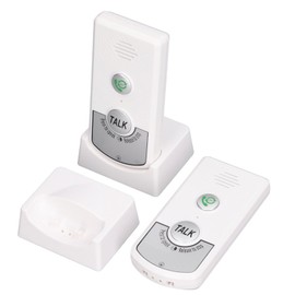 Wireless Home Intercom System for Elderly, Two Way Talk Communication Caregiver Pager, Nurse Calling Home Intercom System for Patient Senior Disabled Pregnant (White)