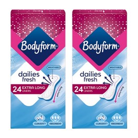 multiple Bodyform Extra Long Panty Liners, 24 Count (Pack of 2)