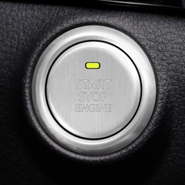SHANGRI-LA Mazda 3 Mazda3 CX-30 Aluminum Engine Start Button Cover Ring Set of 2 Rings with Double Sided Tape Transparent, Interior Decoration, Accessories, Outside Product (Silver)