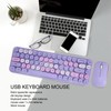 USB Keyboard Mouse 2.4G Wireless 68 Keys Low Consumption Retro