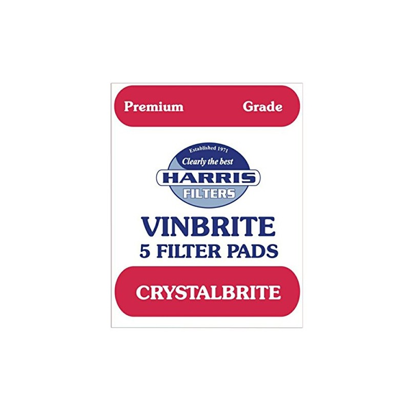 HARRIS 10x Harris Crystalbrite Filter Pads 5-pk Use with Harris