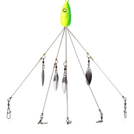 Alomejor 5-Way Spinner Bait with Rotating Sequins 18g Alabama Rig Artificial Bait for Predator Fishing for Zander Perch