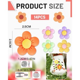 WUNZILO Pack of 14 Shoe Charms, Crocodile Pendant for Children, Flower Pendants, Shoe Charms, Shoe Charm Accessory Bracelet, Cute Shoes Decoration for Girls, Boys and Adults