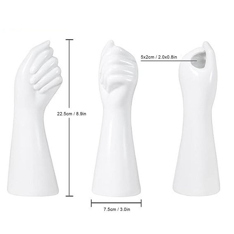 Human Body Ceramic Hand Vase Decorative Crafts Creative Living Room