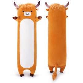Sprinqdawin Large Highland Cow Stuffed Animal,33.5” Long Highland Cow Plush,Cute Plushies Animal Body Pillow,Kawaii Plush Toys Animals Gifts,Sleeping Hugging Pillow Cushion for Kids Adults Birthday