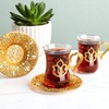 Alisveristime (SET OF 2 Turkish Tea Set with Zamac Holders,