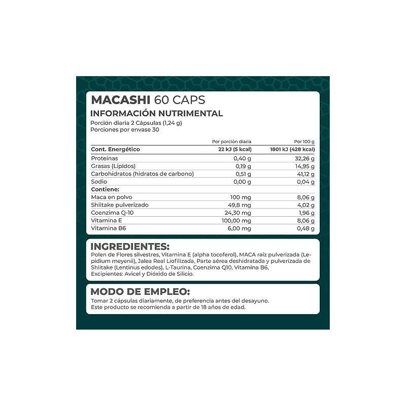 Pronat | Macashi Maca & Shiitake (60 cápsulas)