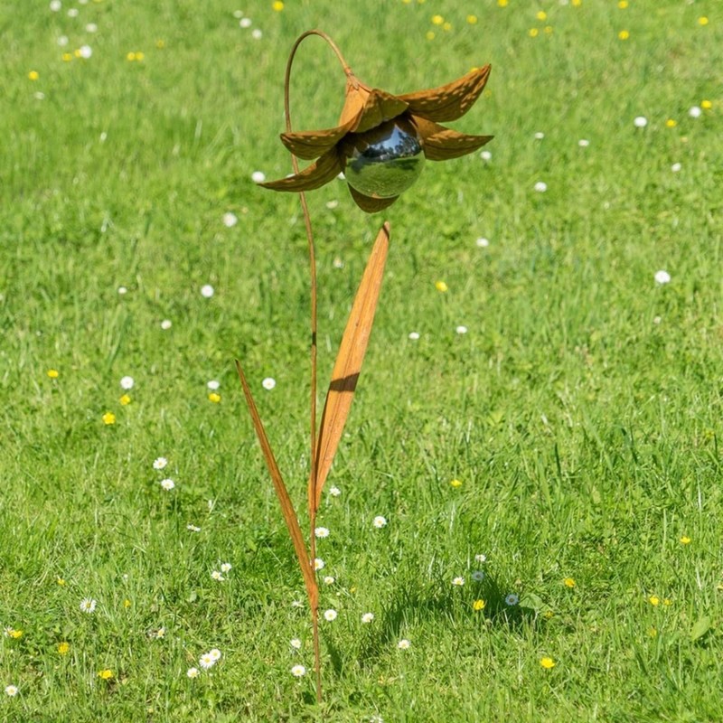 Cim Grate Garden Stake - Patina Flowers