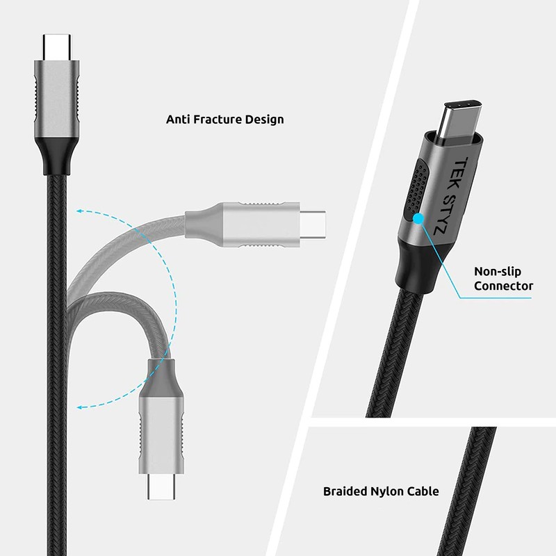 Tek Styz HDMI USB-C 8k/4k Cable Thunderbolt 5/4 Kit 2160-4320p