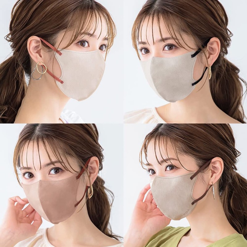 [Ｄｏｚｚａ] 冷感マスク 立体マスク 小さめ マスク 不織布 3dマスク カラーマスク 20枚入 肌に優しい使い捨てマスク