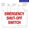 Sigo Signs, Emergency Shut-Off Switch Sign, 10x7 Inches, Rust Free
