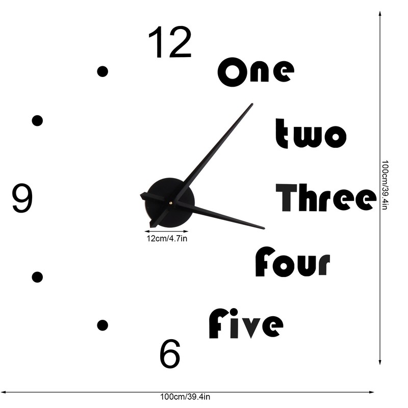 Acrylic Wall Clock DIY Mirror Stickers Modern Wall Art Decal