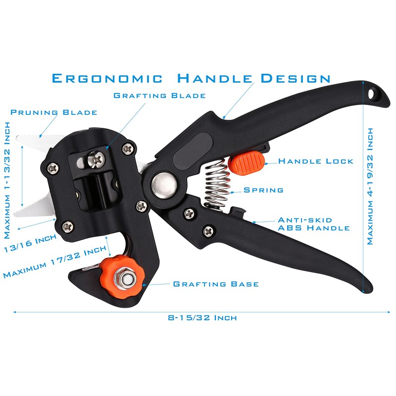 NAYE Garden Grafting Tool,Pruner Kit With Grafting Tapes Tree Tags