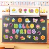 Hello Spring Cut-Outs Spring Flower Cut Outs Bulletin Board Decoration