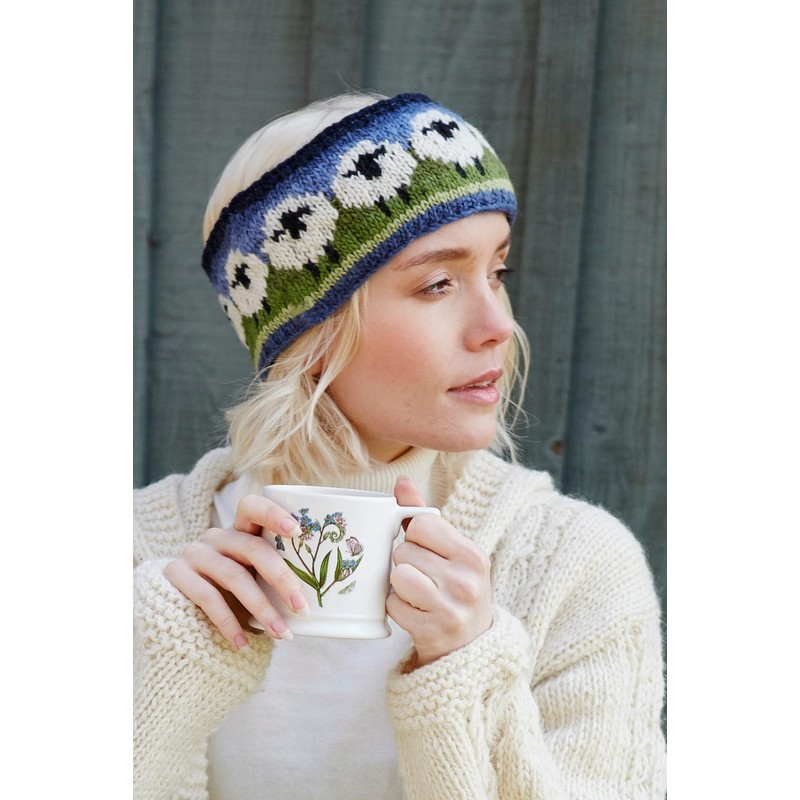 Pachamama Ladies Wool Fleece Lined Ear Warmers Hand Knitted Cute