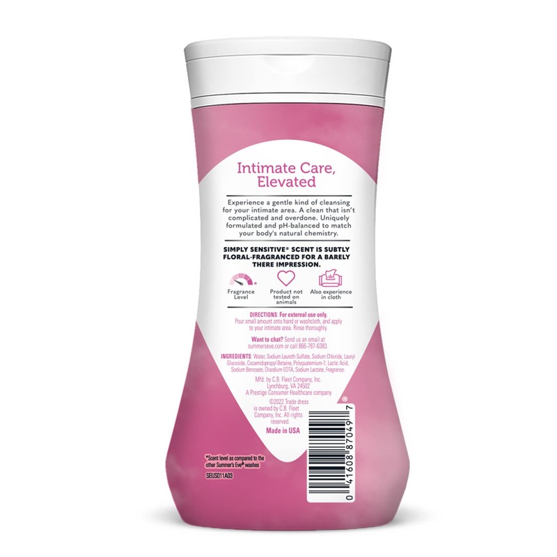 Summer?s Eve Simply Sensitive Daily Gentle Feminine Wash, Removes Odor,