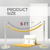 4PCS Yellow Velvet Rope – 5FT VIP Rope Barrier with