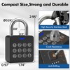 Keylesslife Fingerprint Padlock with Code,Combination Padlock Gym Locker Lock,Smart Padlock